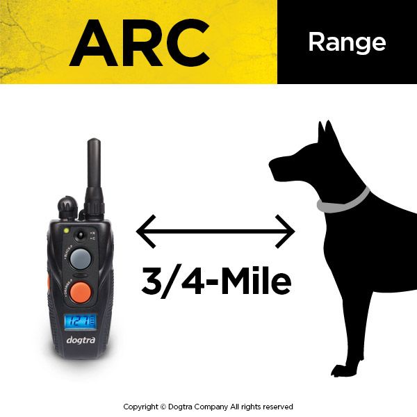 Dogtra ARC 3/4 Mile Expandable Dog Remote Trainer Black - BowWowAgility